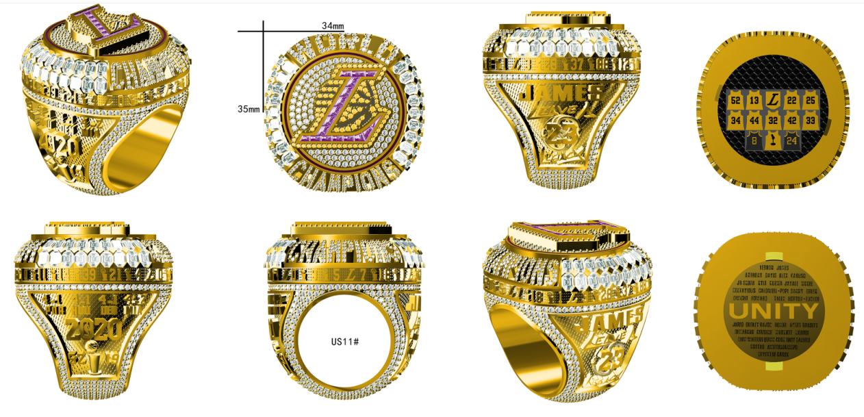 Los Angeles Lakers 2020 NBA Championship Ring