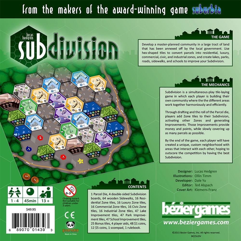 Subdivision Board Game Wholesale