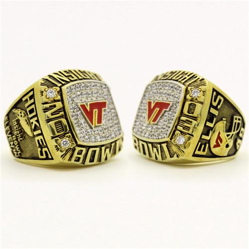 Virginia Tech Hokies 2003 Insight Bowl Championship Ring