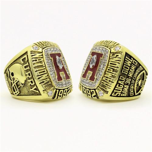 Alabama Crimson Tide 1992 National Championship Ring