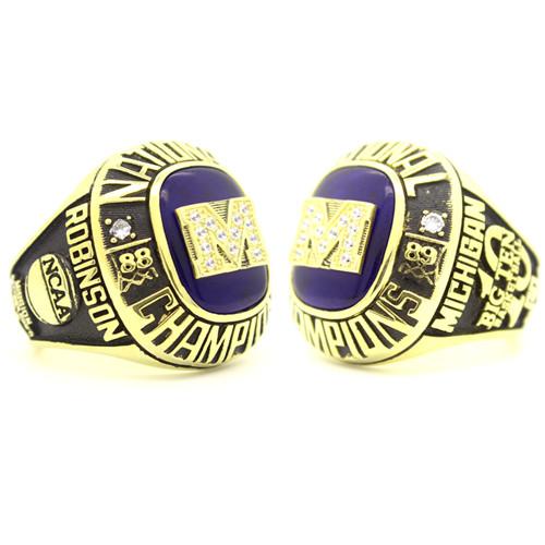 Michigan Wolverines 1989 NCAA Men' Basketball National Championship Ring