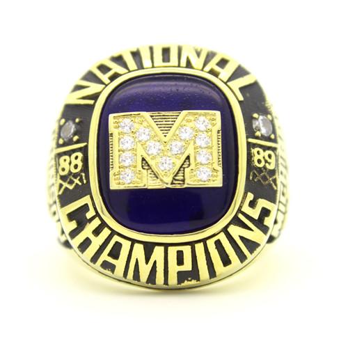 Michigan Wolverines 1989 NCAA Men' Basketball National Championship Ring