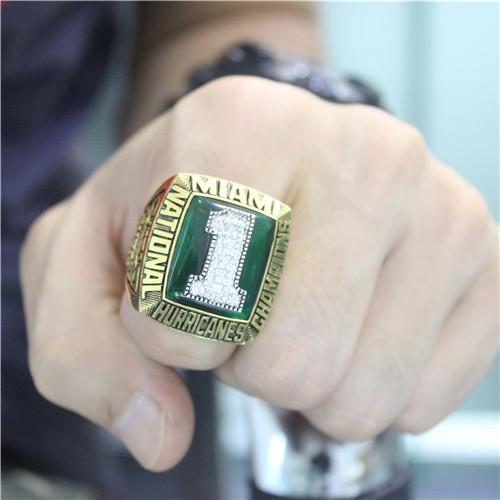 Miami Hurricanes 1989 NFL Sugar Bowl National Championship Ring