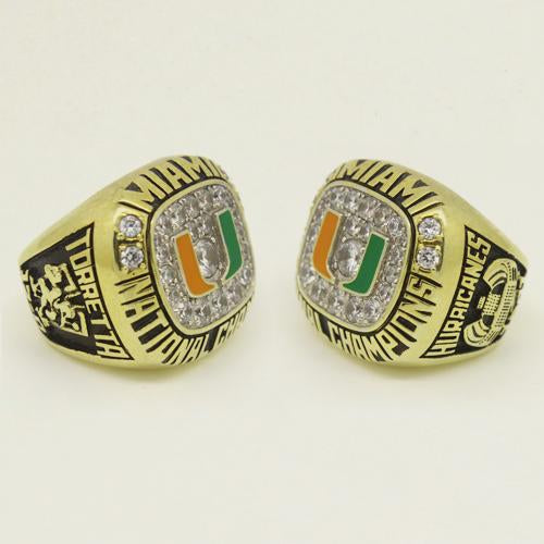 Miami Hurricanes 1991 Orange Bowl National Championship Ring