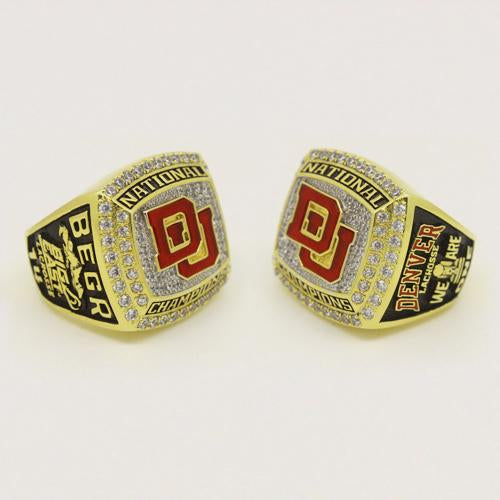 Denver Pioneers Lacrosse 2015 National Championship Ring