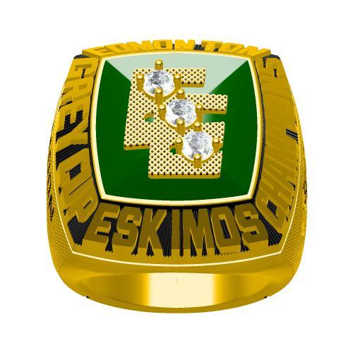 Edmonton Eskimos 1980 CFL 68th Grey Cup Championship Ring